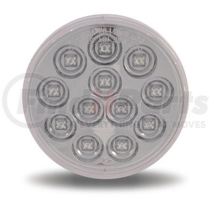 TRUX TLED-4MCR Stop, Turn & Tail LED Mirror Light, 4" , Clear, Red (12 Diodes)