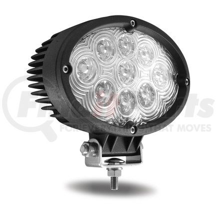 TRUX TLED-U7 Work Light, Universal, White, Oval, Clear Lens, Black Housing, 9 Diodes, 900 Lumens