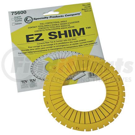 SPECIALTY PRODUCTS CO 75600 DUAL ANGLE SHIM (YELLOW)