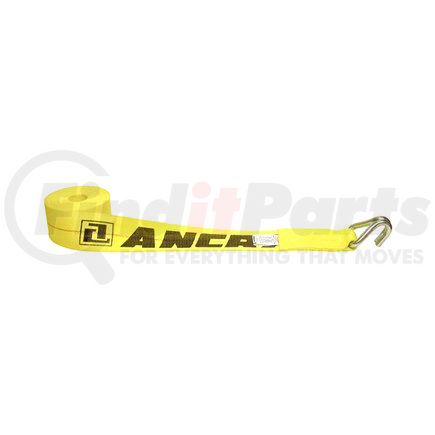 Ancra 49347-27 Winch Strap - 4 in. x 336 in., Adjustable End Strap, Polyester, with Wire Hook