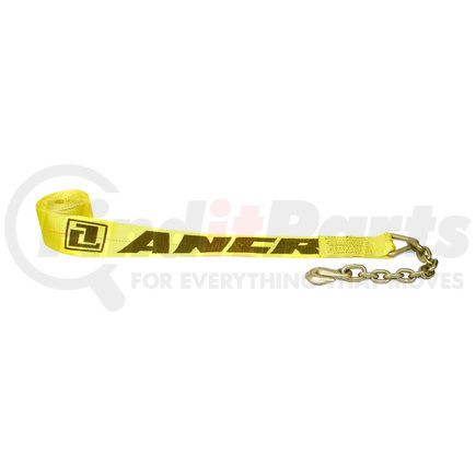 Ancra 49347-36 Winch Strap - 4 in. x 336 in., Adjustable End Strap, Polyester, with Chain Anchor