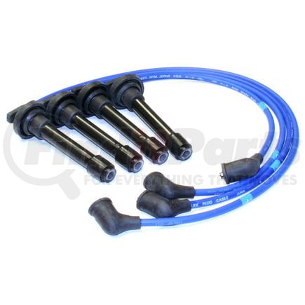 NGK Spark Plugs 8018 Spark Plug Wire Set - HE64, Blue Silicone, Noise Suppression, Specific Fit, 7.0 OD