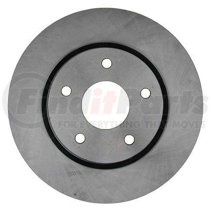 ACDELCO 18A2835 Disc Brake Rotor - 5 Lug Holes, Cast Iron, Plain, Turned Ground, Vented, Front
