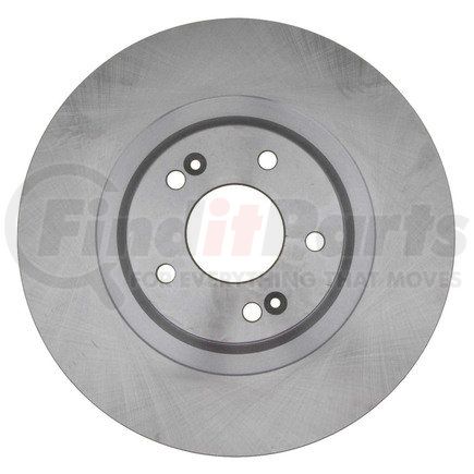 ACDelco 18A81010 Disc Brake Rotor - 5 Lug Holes, Cast Iron, Plain, Turned Ground, Vented, Front