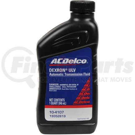 ACDelco 10-4107 Dexron ULV Automatic Transmission Fluid - Synthetic, 1 Quart