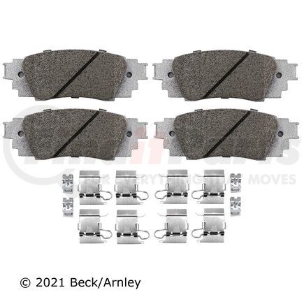 Beck Arnley 085-7114 PREMIUM APPLICATION SPECIFIC MATERIAL PADS WITH HARDWARE