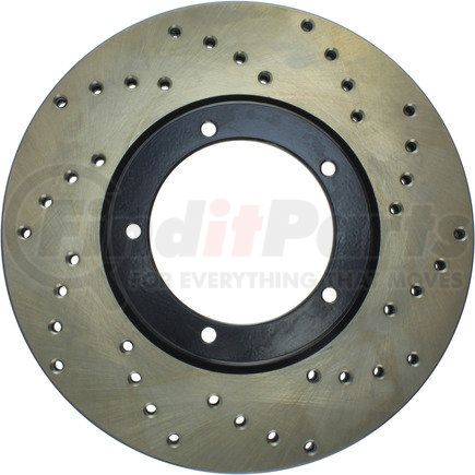 STOPTECH 128.37018L Sport Cross Drilled Brake Rotor, Front Left