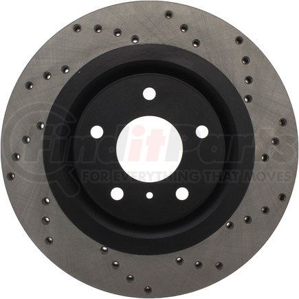 STOPTECH 128.42080L Sport Cross Drilled Brake Rotor, Front Left