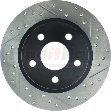 STOPTECH 127.62064CL Disc Brake Rotor - Rear Left, 11.7 in. O.D, Solid Design, 5 Lugs, Coated Finish