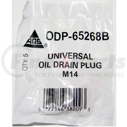 AGS Company ODP-65268B Accufit Oil Drain Plug Gasket Copper M14, 5 per Bag