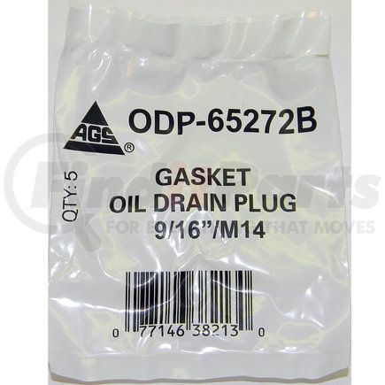 AGS Company ODP-65272B Accufit Oil Drain Plug Gasket Nylon 9/16in/M14, 5 per Bag