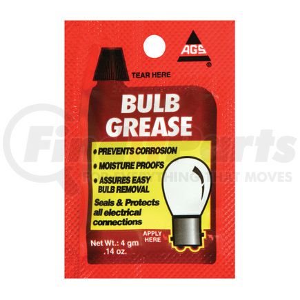 AGS Company BG-1 Bulb Dielectric Grease, Pouch, 4 g, 100