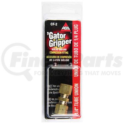 AGS Company CF-2 Brass compression union, 1/4, 1/card