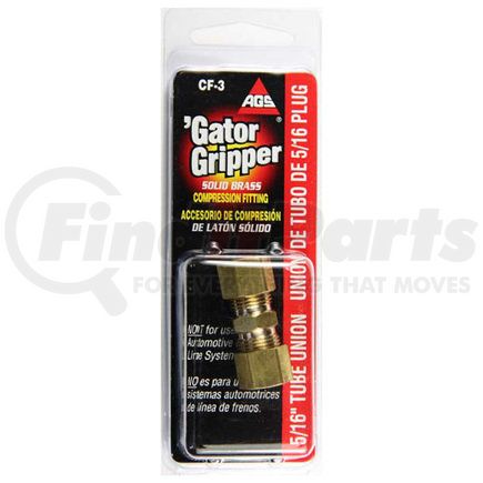 AGS Company CF-3 Brass compression union, 5/16, 1/card