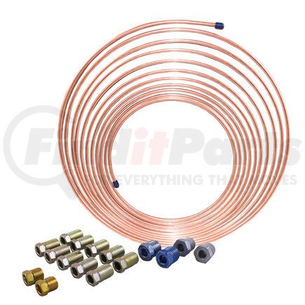 AGS Company CNC-425K Nickel Copper Brake Line Coil and Tube Nut Kit, 1/4 x 25