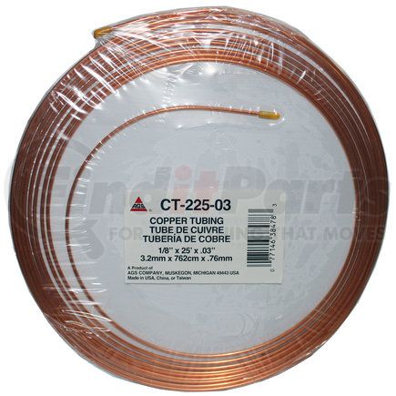 AGS COMPANY CT-225-03 Coil, Copper, 1/8 x 25 x 03