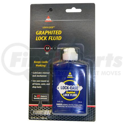 AGS Company LEK-4 Lock-Ease Graphite Lubricant, Bottle, 3.4 oz, Card