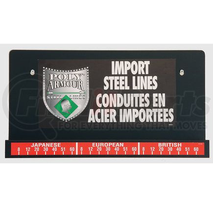 AGS COMPANY PAD-15 Wall Display, Poly-Armour PVF Steel Brake Lines Import, No Lines