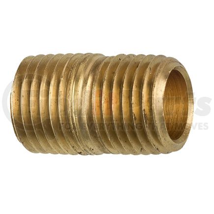 AGS Company PTF-24B Brass Close Nipple, 7/8 Length, Male (1/4-18 NPT), 1/bag