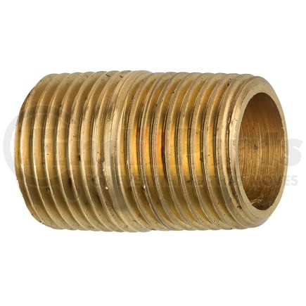 AGS Company PTF-25B Brass Close Nipple, 1 Length, Male (3/8-18 NPT), 1/bag