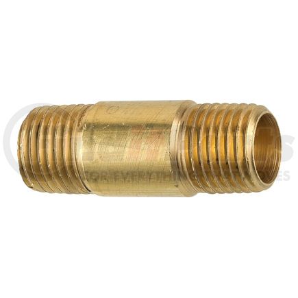 AGS Company PTF-32B Brass Long Nipple, 1-1/2 Length, Male (1/4-18 NPT), 1/bag