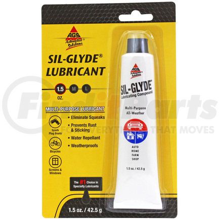AGS COMPANY SG-2H Sil-Glyde Silicone Lubricant, Tube, 1.5 oz, Card, Hardware