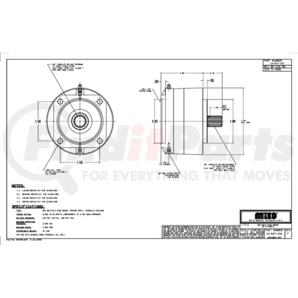 MICO 13-547-102 3C-141498-C Multiple Disc Brake