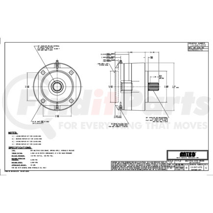 MICO 13-547-072 3C-141445-C Multiple Disc Brake