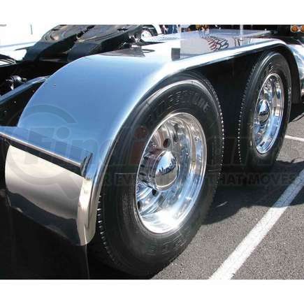 TRUX TFEN-F11 Fender - Full, 132", Stainless Steel, Smooth Rolled Edge Design, 14 Gauge, for 43.5" OD Tires, Heavy Duty