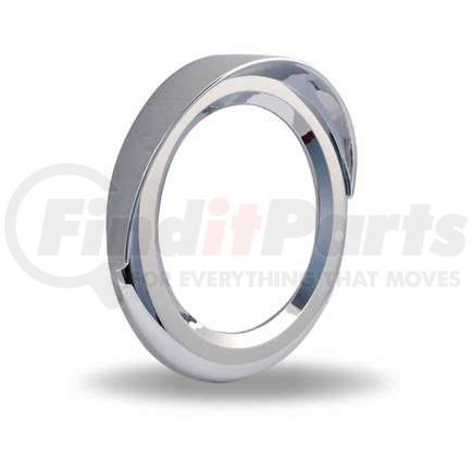 TRUX TBEZ-4CH5 Bezel, 4", Chrome, Plastic, Visor, Twist-On