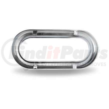 TRUX TBEZ-OBCH4 Bezel, Oval, Chrome, Plastic, Twist-On