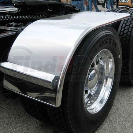 TRUX TFEN-H13 Fender - Half, Smooth Rolled Edge, 66" OAL, 16 Ga., Stainless Steel, for 43.5" or 46.5" O.D Tires