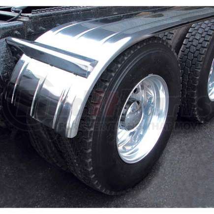 TRUX TFEN-H24 Fender, Half, 125" Ribbed, Rolled Edge (27"-98"), 16 Ga.