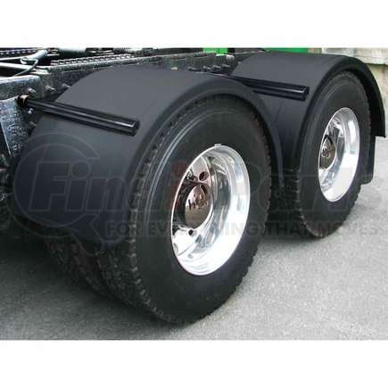 TRUX TFEN-S17 Fender - 76", Polyethylene, Single Axle, with Rolled Edge, for 47" OD Tires