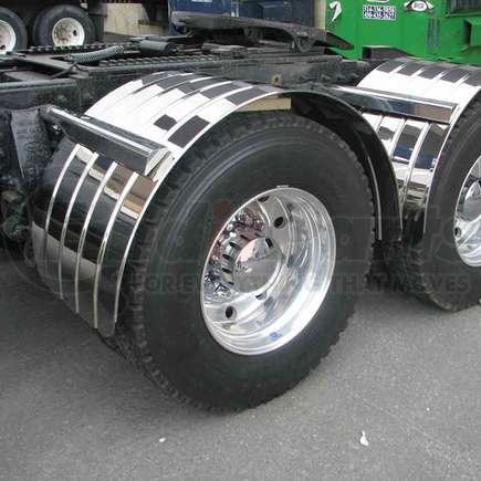 TRUX TFEN-S22 Fender, Single, 80" Ribbed, Beaded Edge, 16 Ga.