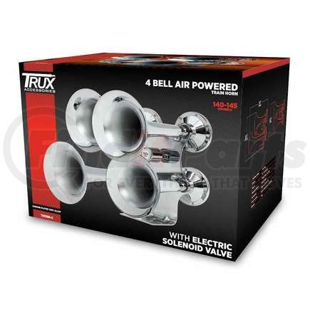 TRUX THORN-2 Train Horn, 4 Bell, Chrome (140-145 Decibels)