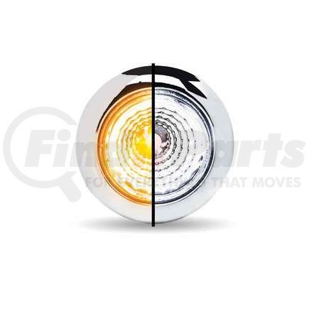 TRUX TLED-BX1AW Mini Button, Dual Revolution, Amber/White, LED, with Reflector & Silicone Locking Ring (1 Diode)