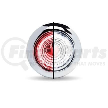 TRUX TLED-BX1RW Mini Button, Dual Revolution, Red/White, LED, with Reflector & Silicone Locking Ring (1 Diode)