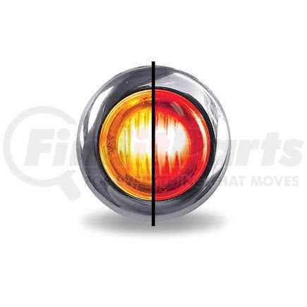 TRUX TLED-BX3AR Marker Light, Mini Button, Dual Revolution, Amber/Red, LED