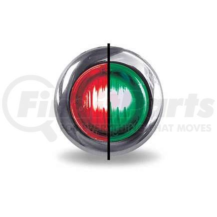 TRUX TLED-BX3RG Marker Light, Mini Button, Dual Revolution, Red/Green, LED