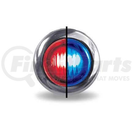 TRUX TLED-BX3RB Marker Light, Mini Button, Dual Revolution, Red/Blue, LED