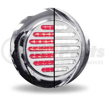 TRUX TLED-FX72 Stop, Turn & Tail Light, Dual Revolution, 4", Flatline, Flange Mount, Red/White, LED (49 Diodes)