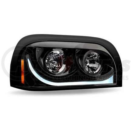 TRUX TLED-H16 Projector Headlight Assembly, RH, Halogen, Black, for FreightlinerCentury
