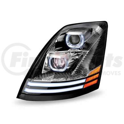 TRUX TLED-H17 LED Projector Headlight, Assembly, LH, Chrome, for Volvo VNL