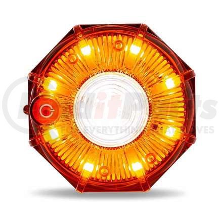 TRUX TLED-OC1A 3" LED Warning Light, Dual Color, Amber/White, Magnetic Base and Hanging Hook