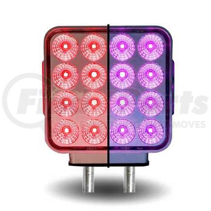 TRUX TLED-SDXP Dual Revolution, Double Face, Double Post, Square, LED, Amber/Red/Purple (44 Diodes)