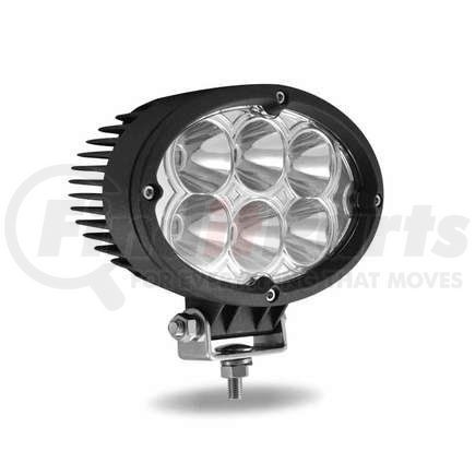 TRUX TLED-U9 Work Light, Universal, White, Cree Oval, Clear Lens, Black Housing, 6 Diodes, 5400 Lumens