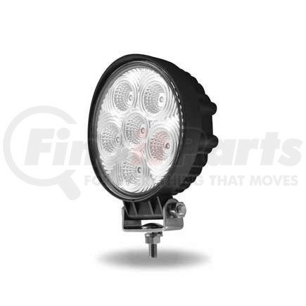 TRUX TLED-U28 Work Light, Flood Beam, Universal, White, Round Beam, Clear Lens, Black Housing, 6 Diodes, 2400 Lumens