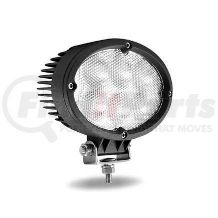 TRUX TLED-U29 Work Light, Flood Beam, Universal, White, Cree Oval, Clear Lens, Black Housing, 6 Diodes, 5400 Lumens