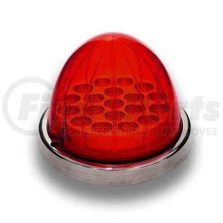 TRUX TLED-WR Turn Signal & Marker Watermelon Light, LED, Red, with Reflector Cup & Locking Ring